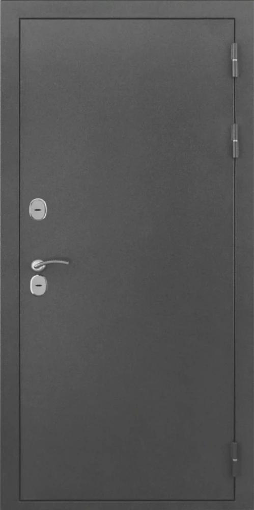 Входная дверь ДвериПРО L-Термо серебро ФЛ-291 (Line, 10мм, белый софт) DPRO200192 внешняя сторона