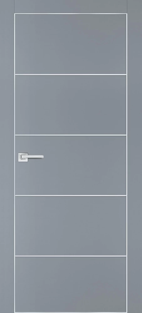 Фото Межкомнатная дверь PX-12  AL кромка с 4-х ст. Серый матовый