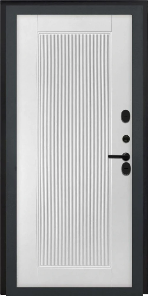 Входная дверь ДвериПРО L-Термо серебро ПВХ 10мм Астрод Velutto Bianco DPRO204701 внутренняя сторона