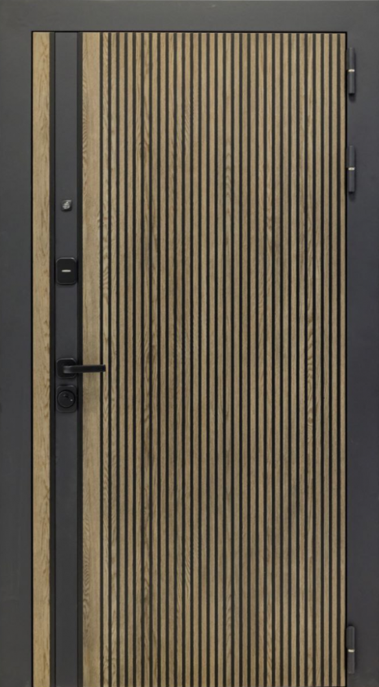 Входная дверь ДвериПРО Rosna Алиса (16мм, ПВХ ясень белый, зеркало) DPRO197914 внешняя сторона