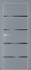 Межкомнатная дверь PX-17  AL кромка с 4-х ст. Серый матовый